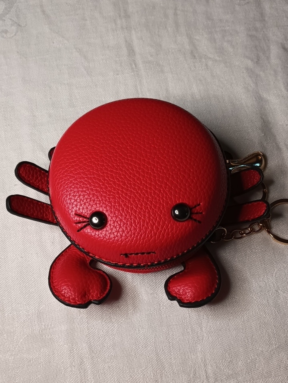 Red Crab Coin Purse Keychain